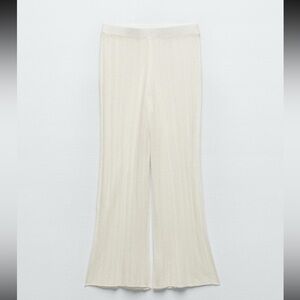 ZARA PLEATED WIDE LEG KNIT PANTS SIZE S